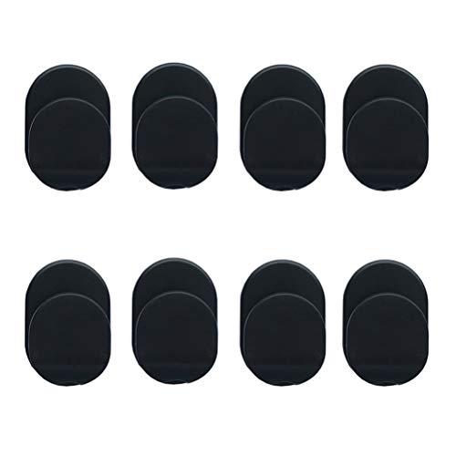 Ring Hook Mount Accessories, Asonlye 8 Pieces Upgrade Version Phone Mount Plastic Hooks for Universal Cellphone Finger Ring Holder Grip Stand - (Black)