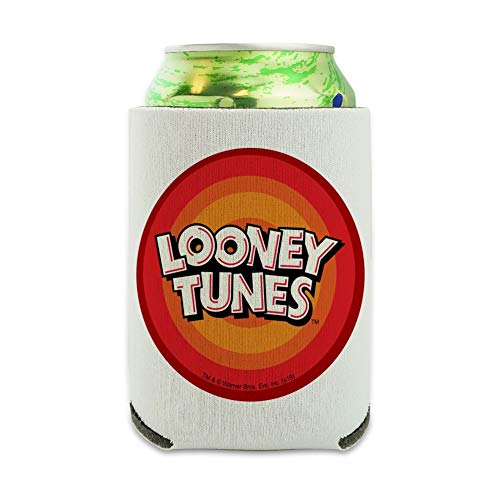 Looney Tunes Logo Can Cooler - Drink Sleeve Hugger Collapsible Insulator - Beverage Insulated Holder