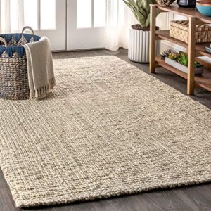 jonathan y nrf102b-3 pata hand woven chunky jute light ivory 3 ft. x 5 ft. area-rug, farmhouse, easy-cleaning, for bedroom, kitchen, living room,