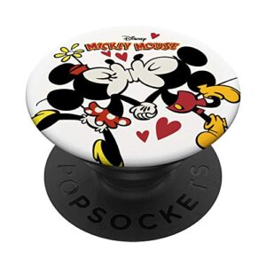 disney channel mickey and minnie mouse kiss popsockets popgrip: swappable grip for phones & tablets