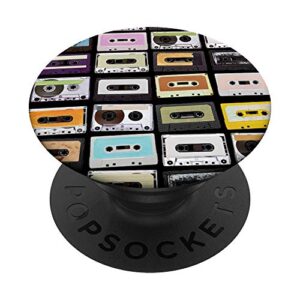 cassette mixtapes 1980s 80s eighties fun unique music popsockets popgrip: swappable grip for phones & tablets