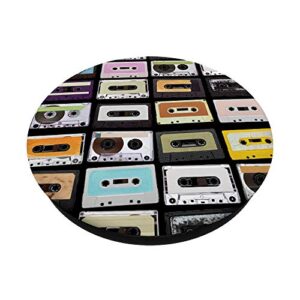 Cassette Mixtapes 1980s 80s Eighties Fun Unique Music PopSockets PopGrip: Swappable Grip for Phones & Tablets