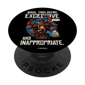 marvel deadpool whoa this seems excessive and inappropriate popsockets grip and stand for phones and tablets