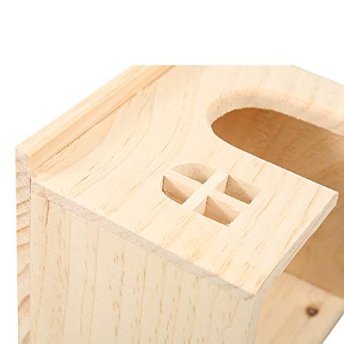 Hamster Wooden House Small Animals Hideout Home for Rat Mice Gerbil Mouse Rabbit Cage Play Hut (S)