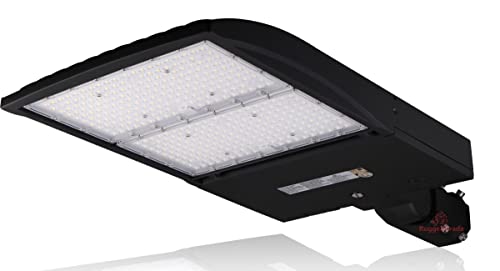 RuggedGrade 42,000 Lumen - 300 watt NextGen III LED Shoebox Lights - Dimmable - NO Photocell - Slip FIT Mount -10KV Surge