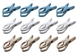 12 pack towel clips clothespin holder for beach pool loungers clothes blanket swimsuits curtains