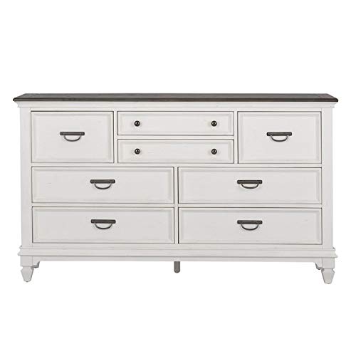 Liberty Furniture Industries Allyson Park 8 Drawer Dresser, W66 x D19 x H38, White