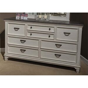 Liberty Furniture Industries Allyson Park 8 Drawer Dresser, W66 x D19 x H38, White