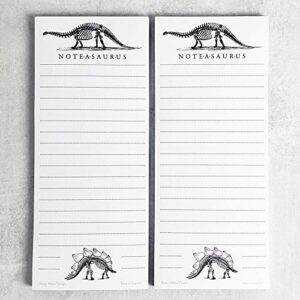 nancy nikko dinosaur (bones) refrigerator notepads, note-a-saurus - set of 2 pads - notes, to do list, grocery list