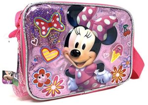 disney minnie mouse insulated 9.5" lunch bag with shoulder strap