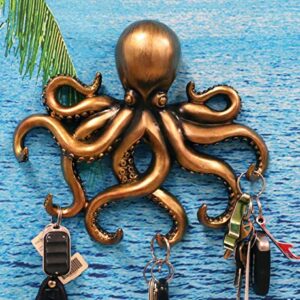 Ebros Gift The Call of Cthulhu Deep Sea Kraken Octopus Monster Wall Mount Key Holder Tentacle Hooks Sculpture Plaque Figurine 11.25" H