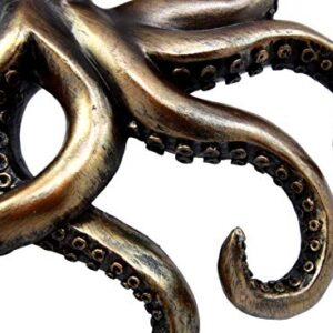 Ebros Gift The Call of Cthulhu Deep Sea Kraken Octopus Monster Wall Mount Key Holder Tentacle Hooks Sculpture Plaque Figurine 11.25" H