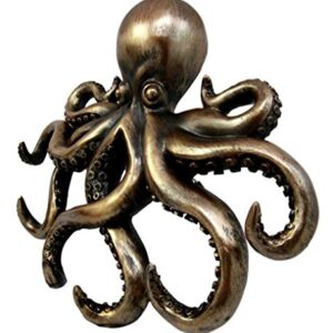 Ebros Gift The Call of Cthulhu Deep Sea Kraken Octopus Monster Wall Mount Key Holder Tentacle Hooks Sculpture Plaque Figurine 11.25" H