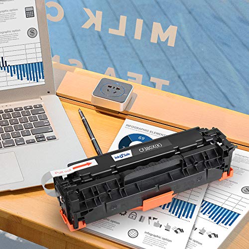 INK E-SALE Remanufactured Toner Cartridge Replacement for HP 312A 312X (4-Pack) CF380X CF381A CF382A CF383A use for Laserjet Pro MFP M476dn M476dw M476nw Printer