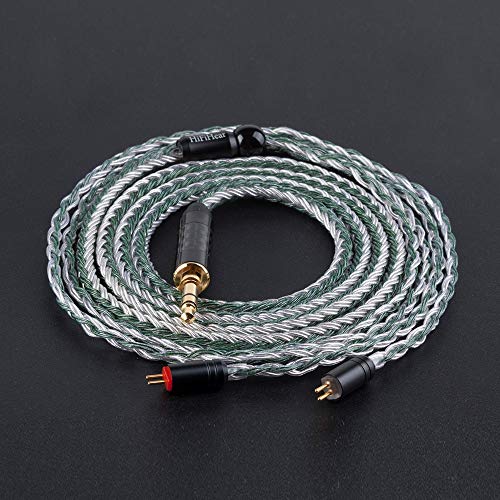 Audio Cable Extension 16 Cores Silver Plated HiFiHear Replacement Cable Balanced IEM Earphones Cable with 0.78mm Connection for ES4 ZS6 ZS5 ZST ZSR ZS10 ZS3 TFZ ES3 TRNV10 C10 C16 (2Pin 3.5MM)