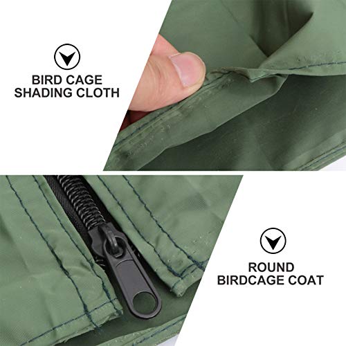 Balacoo Small Bird Cage Covers - Parrot Cage Protective Cloth Windproof Waterproof Shield Guard Classic Round Dome Top for Small Bird Cage