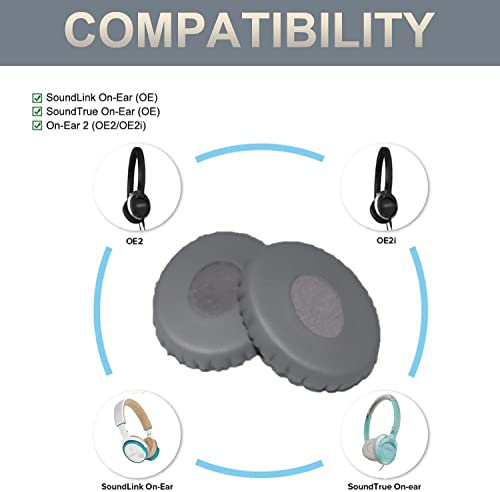 Replacement OE2 Ear Pads Earpads Cushion Ear Cups Compatible with Bose OE2 OE2i Soundtrue SoundLink On-Ear Headphones (Grey)