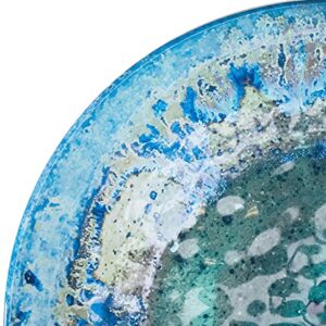 Certified International Radiance Teal 2-Piece Melamine Platter, Set, Multicolored