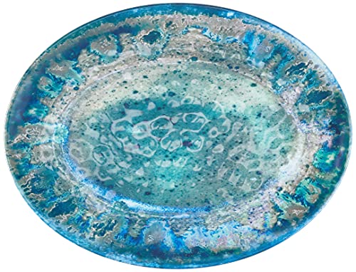 Certified International Radiance Teal 2-Piece Melamine Platter, Set, Multicolored