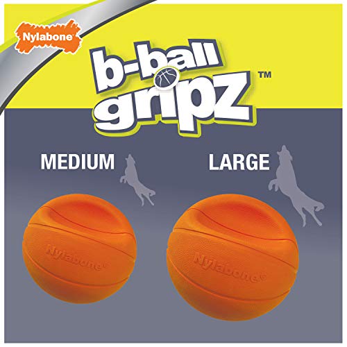 Nylabone Power Play Dog Basketball B-Ball Gripz Basketball Medium (1 Count)