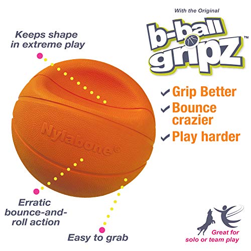 Nylabone Power Play Dog Basketball B-Ball Gripz Basketball Medium (1 Count)