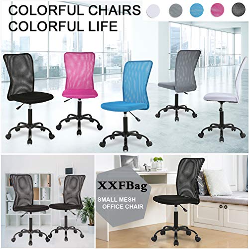 Ergonomic Office Chair with Lumbar Support Mesh Chair with Wheels Rolling Swivel Back Support Adjustable Executive Desk Chair, Modern PC Computer Desk Chair for Home Office Women Men by XXFBag - Black