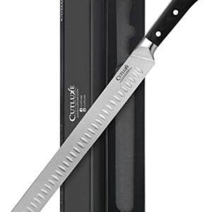 Cutluxe Slicing Carving Knife – 12" Brisket Knife, Meat Cutting and BBQ Knife – Razor Sharp German Steel – Full Tang & Ergonomic Handle Design – Artisan Series