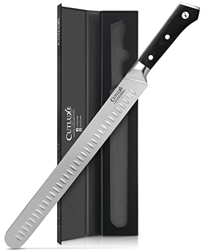 Cutluxe Slicing Carving Knife – 12" Brisket Knife, Meat Cutting and BBQ Knife – Razor Sharp German Steel – Full Tang & Ergonomic Handle Design – Artisan Series