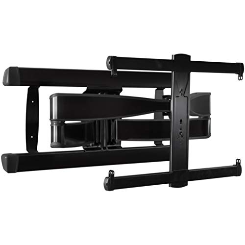 Sanus Premium Full Motion TV Wall Mount for TVs Up to 90" - Brushed Black Finish with FluidMotion™ Design for Smooth Extension, Swivel & Tilt