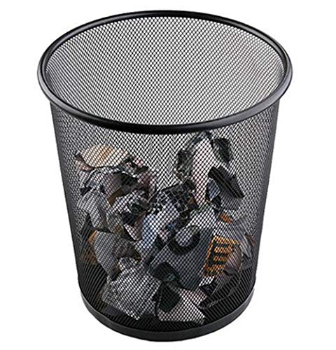 LAWEI 4 Pack Trash Can Mesh Round Open Top Wastebasket - 2.5 Gallon Recycling Bins Garbage Waste Baskets for Office Home