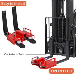 YINTATECH 2" Trailer Hitch Receiver for Dual Pallet Forks, Forklift 2" Insert Towing Adapter Attachment