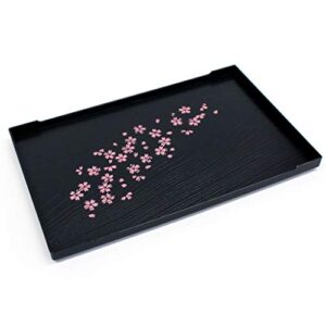 cherry blossom pattern tea serving tray, japanese style, 10 x 6.3inches