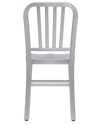 Laura Davidson Furniture Set of 2 Bryant Side Chairs for Dining & Office- Commercial Grade and Lightweight with Arm Rest, Made of Aluminum, Aluminum