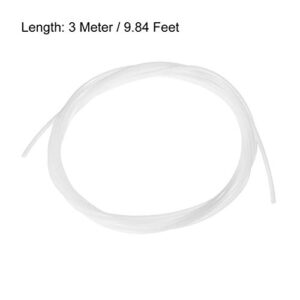 uxcell PTFE Tube 9.8Ft - ID 2mm x OD 3mm Fit Filament 1.75mm for 3D Printer White