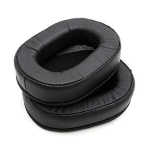 leather ear pads replacement ear cushions covers pillow memory foam compatible with ausdom m05 repair parts headphones headset (black)