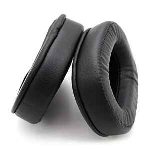 Leather Ear Pads Replacement Ear Cushions Covers Pillow Memory Foam Compatible with Ausdom M05 Repair Parts Headphones Headset (Black)