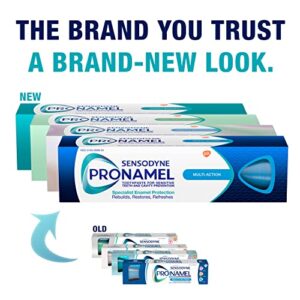 Sensodyne Pronamel Multi-Action SLS Free Toothpaste for Sensitive Teeth, to Reharden and Strengthen Enamel, Cleansing Mint - 4 Ounces (Pack of 3)