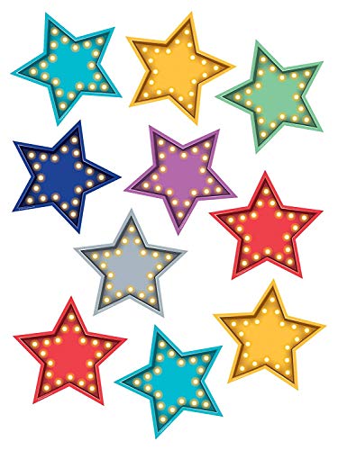 Teacher Created Resources Marquee Stars Accents (5870), Sold as 3 Pack, 90 Pieces Total