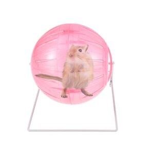 popetpop hamster exercise ball,4-in-1 multifunctional hamster running ball-hamster mini ball for dwarf hamster,mouse,syrian hamster small animal-pink