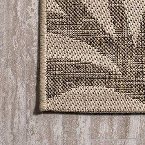 JONATHAN Y SMB117A-3 Vine All Over Indoor Outdoor Area-Rug Bohemian Coastal Easy-Cleaning Bedroom Kitchen Backyard Patio Non Shedding, 3 X 5, Brown/Beige