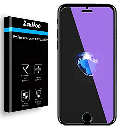 ZenHoo For iPhone 8 Plus, iPhone 7 Plus, Anti Blue Light [Eye Protection] Tempered Glass Screen Protector