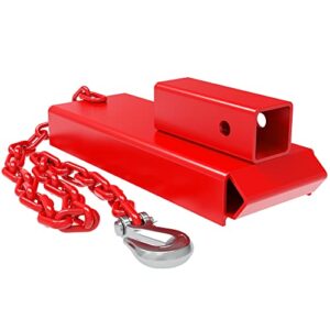 yintatech forklift hitch receiver 2” insert pallet forks trailer towing adapter with safety chain