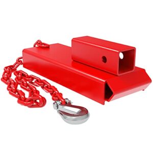 YINTATECH Forklift Hitch Receiver 2” Insert Pallet Forks Trailer Towing Adapter with Safety Chain