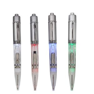 4pcs pack led light up ballpoint pen 2 in 1 led pen light - glowing ballpoint pen lighting in the dark for writting&reading (4pcs, white/red/blue/green)