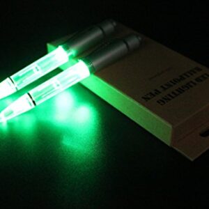 4PCS PACK LED Light up Ballpoint Pen 2 in 1 LED Pen light - Glowing ballpoint pen Lighting in the Dark for Writting&Reading (4PCS, WHITE/RED/BLUE/GREEN)