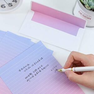 Halloluck 32 Colorful Writing Stationery Paper Letter Writing Paper with 16 Envelope, 4 Styles