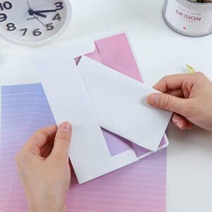 Halloluck 32 Colorful Writing Stationery Paper Letter Writing Paper with 16 Envelope, 4 Styles