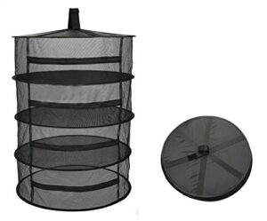 herb drying rack net dryer 4 layer 2ft black w zippers mesh hydroponics mesh collapsible hanging dryer net lights carrying case indoor & outdoor