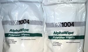 texwipe tx1004 alphawipe 100% continuous-filament polyester 4 x 4 300/bag