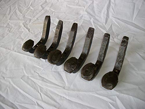 6 REPURPOSED Railroad Spike Coat Hooks for Coat Racks OR Tool+1